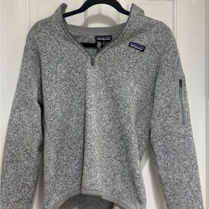 Patagonia Gray Heather Quarter-Zip Fleece Pullover